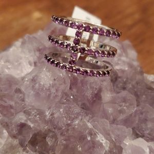 Sterling Silver Amethyst Ring NEW! sz 7